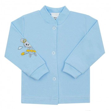 New Baby Baba kabátka New Baby Teddy pilot kék 0-1 hó (56 cm)