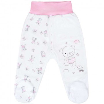 New Baby Baba lábfejes nadrág New Baby Bears rózsaszín 6-9 hó (74...