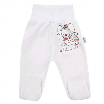 New Baby Baba lábfejes nadrág New Baby Mouse fehér 9-12 hó (80 cm)