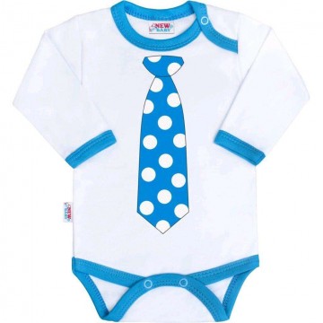 New Baby Body nyomtatott mintával New Baby türkiz nyakkendővel...