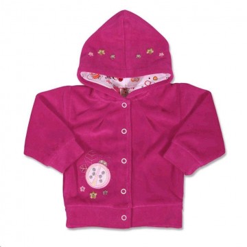 New Baby Plüss pulóver kapucnival sötét rózsaszín 9-12 hó (80...