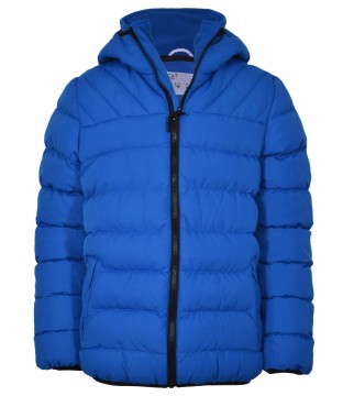 next téli kabát steppelt kapucnis kék 2-3 év (98 cm)