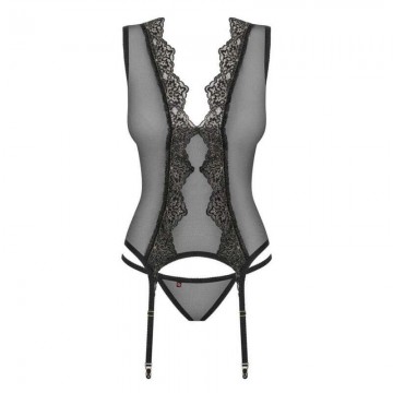 Obsessive - Meshlove corset & thong - Szexi fekete fűző...