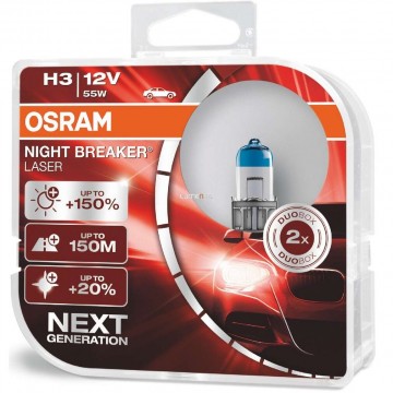 Osram Night Breaker Laser H3 +150% 2db/csomag