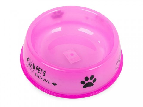 Pet&- 039;s Bowl Műanyag tál kutya macska 0,6l, rózsaszín