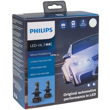 Philips Ultinon Pro9000 HL H4 LED +250% Lumileds fényszóró lámpa...