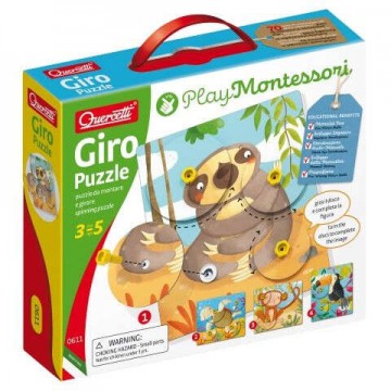 Quercetti Montessori Giro 4db-os állatos puzzle szett