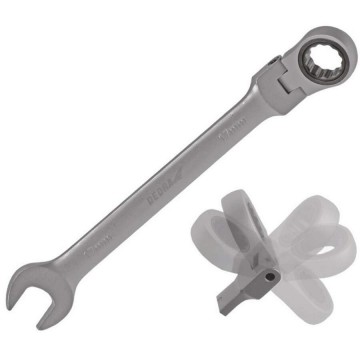 Racsnis csuklós lapos-gyűrűs kulcs 12mm