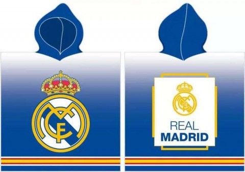 Real Madrid Real Madrid plüss frotír törölköző poncsó 55x110 cm