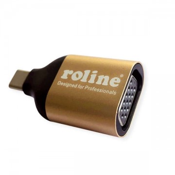 ROLINE Adapter Type-C - VGA M/F, Gold