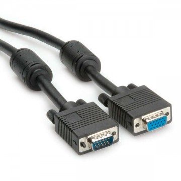 ROLINE Kábel VGA Quality + DDC 15, M/F, 10m, fekete