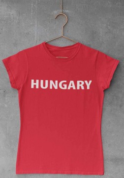 Rövid ujjú női póló Hungary felirattal