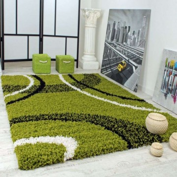 Shaggy szőnyeg mintás zöld, modell 20478, 160x220cm