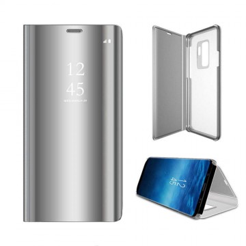Smart Clear View Samsung A207 Galaxy A20s ezüst okos könyvtok
