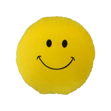 Smiley plüss párna - sárga - Nagy