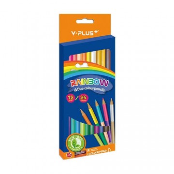 Színes ceruza Y-Plus+ Rainbow 12 db-os klt. kétvégű