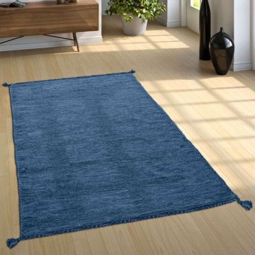 Szőtt szőnyeg Kilim foltosan kék, modell 20275, 80x150cm
