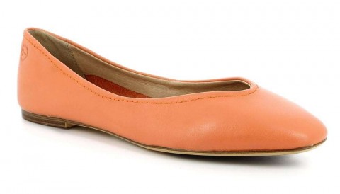 Tamaris női bőr félcipő - narancssárga