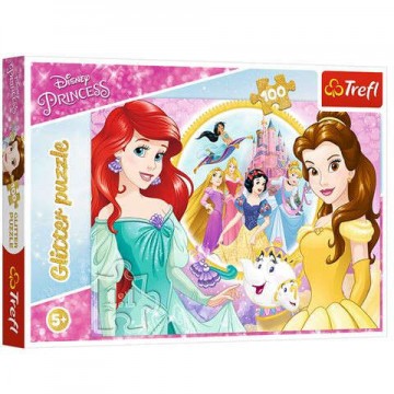 Trefl Disney Hercegnők: Ariel és Belle 100db-os csillámló puzzle...