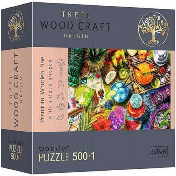 Trefl Wood Craft: Színes koktélok fa puzzle 500+1db-os (20154T)
