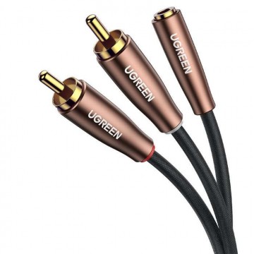 Ugreen Audio Cable 3,5 mm Mini Jack (anya) - 2RCA (apa) 1m barna ...