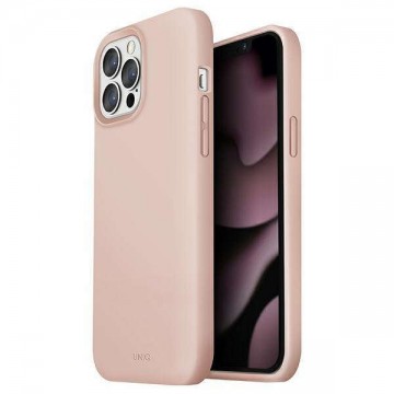 Uniq Lino Apple iPhone 13 Pro Max, szilikon tok, rózsaszín