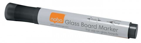 Üvegtábla marker, NOBO, fekete - 4 db/csomag