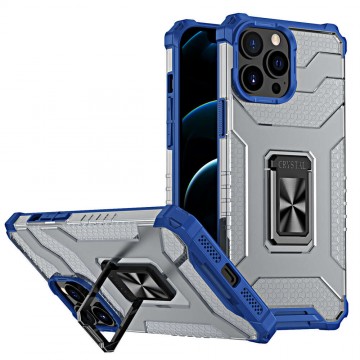 Védőtok, Wozinsky kristálygyűrű, iPhone 13 Pro, ezüst / kék