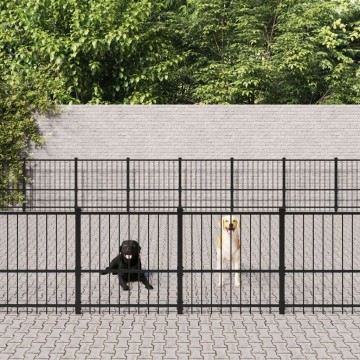 vidaXL acél kültéri kutyakennel 75,27 m²