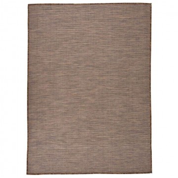vidaXL barna lapos szövésű kültéri szőnyeg 200 x 280 cm