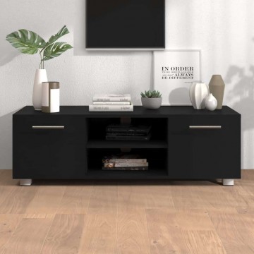 vidaXL fekete szerelt fa TV-szekrény 110 x 40 x 35 cm