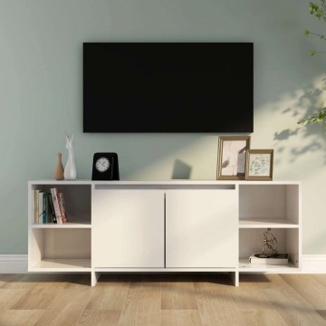 vidaXL magasfényű fehér forgácslap TV-szekrény 130 x 35 x 50 cm