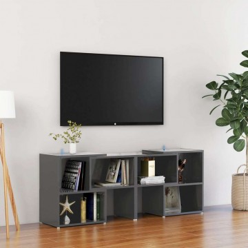 vidaXL magasfényű szürke forgácslap TV-szekrény 104 x 30 x 52 cm