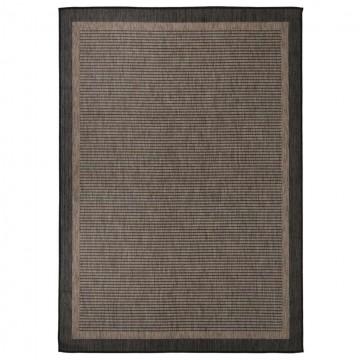 vidaXL sötétbarna lapos szövésű kültéri szőnyeg 140 x 200 cm