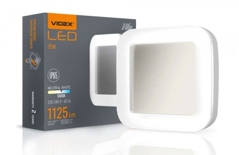 Videx Vika 15 W-os mennyezeti lámpa IP65-ös védettségű