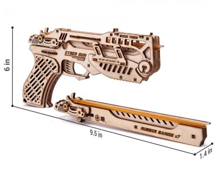 Wood Trick Cyber Gun 3D fa mechanikus modell