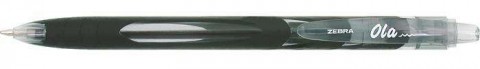 ZEBRA "OLA", 0,27 mm, nyomógombos, fekete golyóstoll