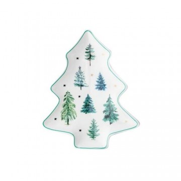 Florina Winterland karácsonyfa porcelán tányér, 29 x 24 cm