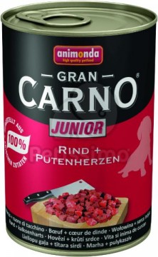 Animonda GranCarno Junior - Beef & Turkey Hearts 6x800 g
