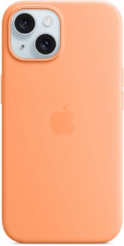 Apple iPhone 15 MagSafe silicone case orange sorbet (MT0W3ZM/A)