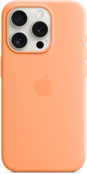 Apple iPhone 15 Pro MagSafe Silicone cover orange sorbet (MT1H3ZM/A)