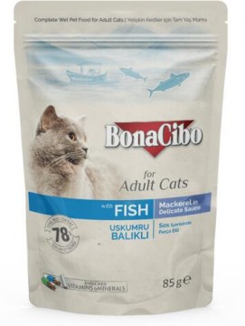 BonaCibo Adult fish pouch 85 g