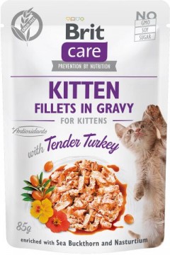 Brit Care Kitten Fillets in gravy turkey 85 g