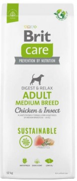 Brit Care Sustainable Adult Medium Breed Chicken & Insect 2x12 kg