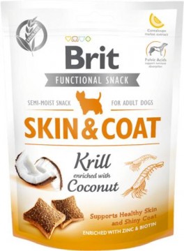 Brit Functional Snack Skin&Coat krill 150 g
