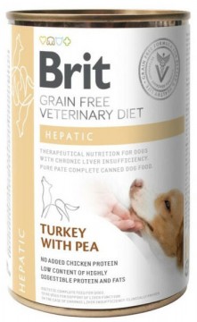 Brit Grain Free Veterinary Diet Dog Hepatic Turkey & Peas 400 g