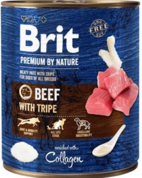Brit Premium by Nature Adult Beef with Tripes 6x800 g