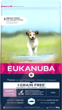 EUKANUBA Puppy & Junior Grain Free Small&Medium Ocean Fisch 3 kg