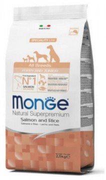 Gemon Monge All Breeds Puppy & Junior Salmon & Rice 15 kg