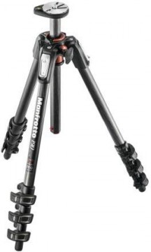 Manfrotto 190 carbon fibre 4-section tripod with horizontal column...